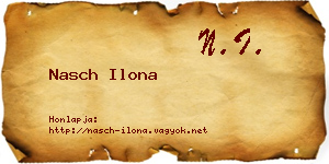 Nasch Ilona névjegykártya